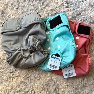 Adjustable Dog Diaper Cover - Gray, Teal, Pink